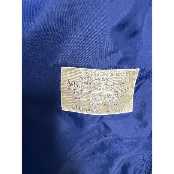 Vintage Blue MG JCPenney Jacket Zip Up Cinch Size 11/12 - Picture 10 of 14